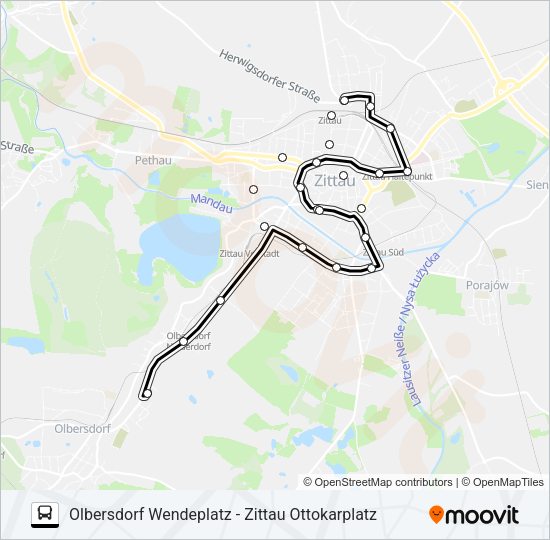 Автобус S15: карта маршрута