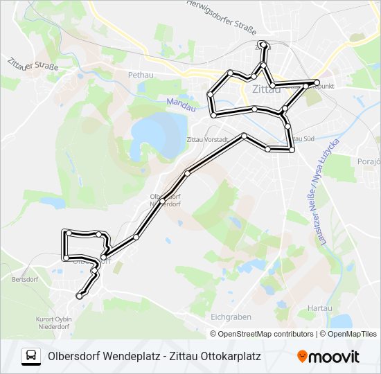 Автобус S15: карта маршрута