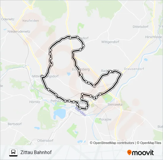 S18 Bus Line Map
