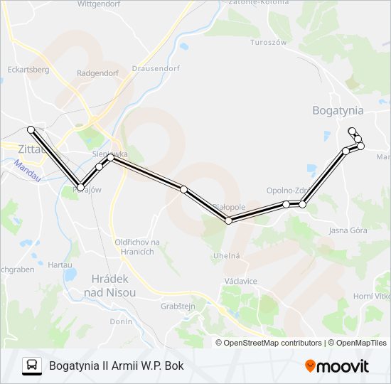 Автобус 831A: карта маршрута