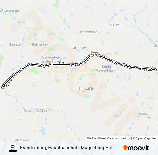 RE1 Train Line Map