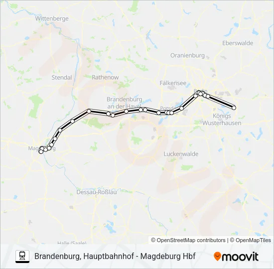 RE1 Train Line Map