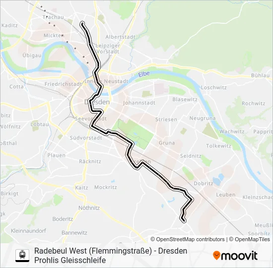 Трамвай 4: карта маршрута