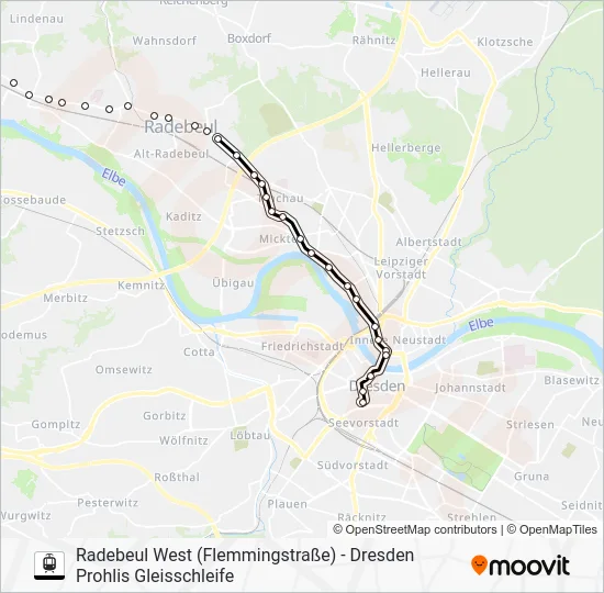 Трамвай 4: карта маршрута