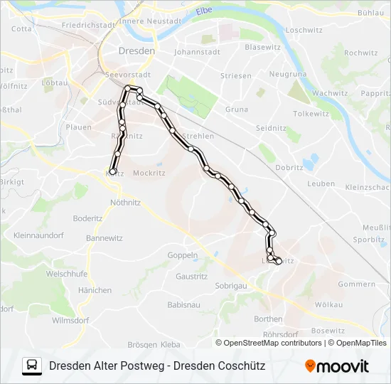 66 Bus Line Map