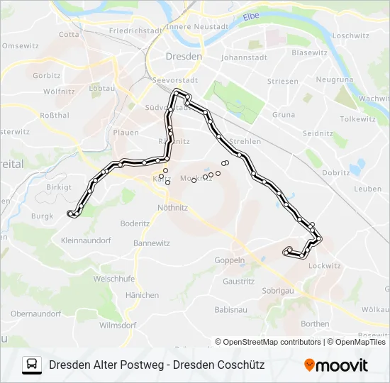 66 Bus Line Map