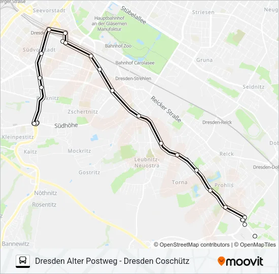 66 Bus Line Map