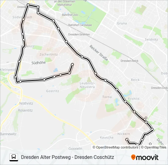 66 Bus Line Map