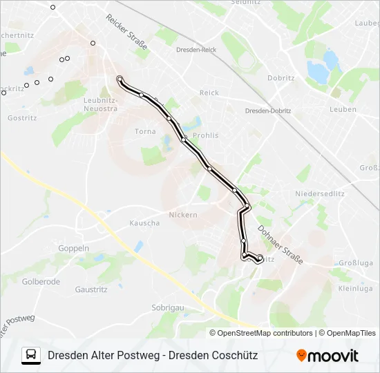 66 Bus Line Map