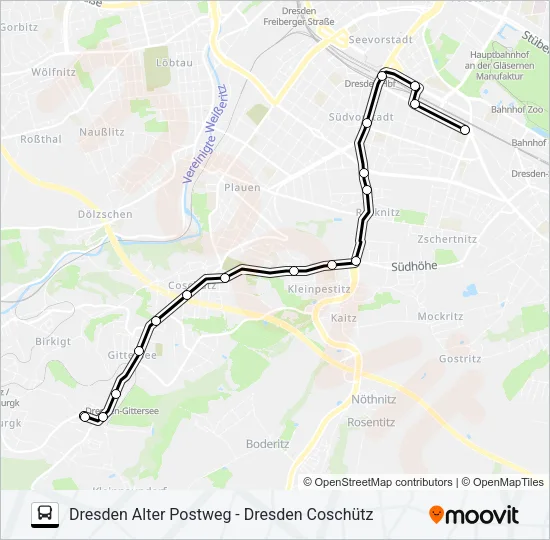 66 Bus Line Map