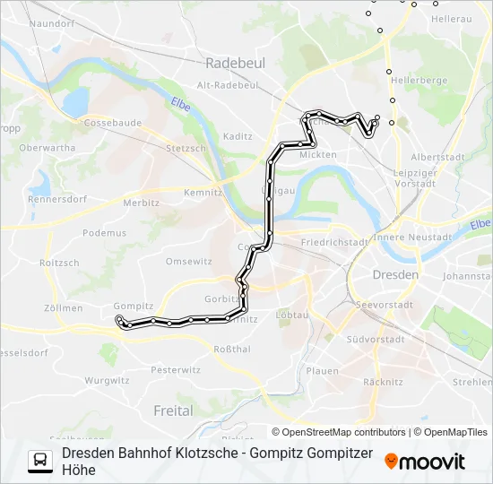70 Bus Line Map