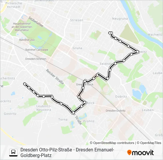 Автобус 87: карта маршрута