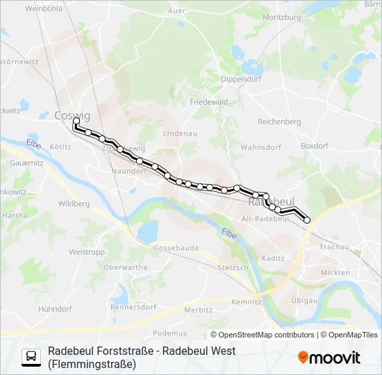 EV 4 Bus Line Map