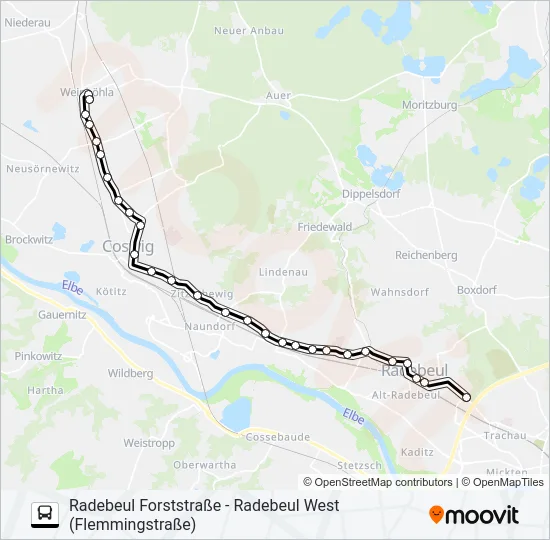 EV 4 Bus Line Map