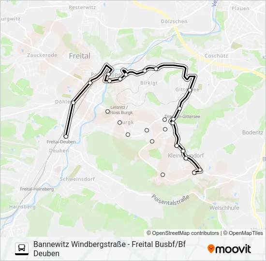 164 Bus Line Map