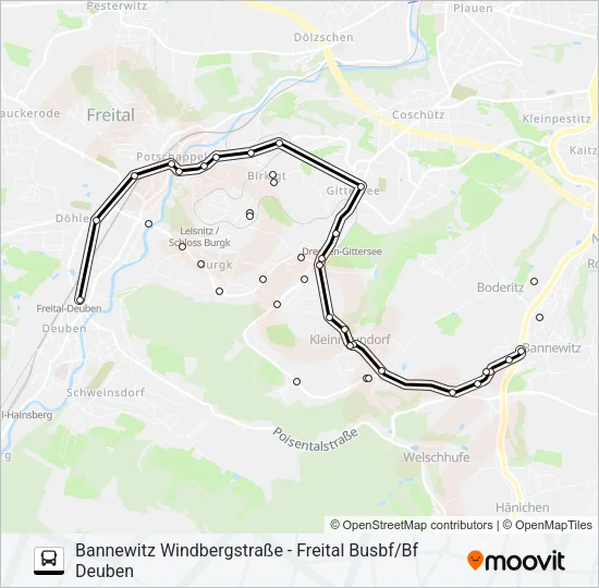 164 Bus Line Map