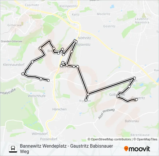 351 Bus Line Map