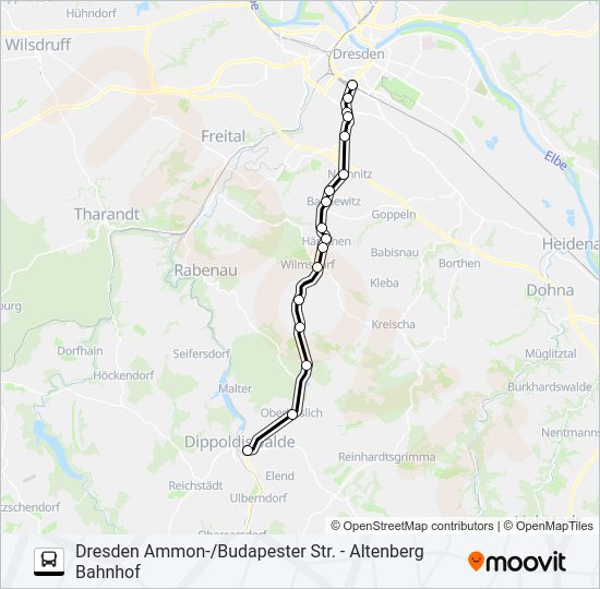 Автобус 360: карта маршрута