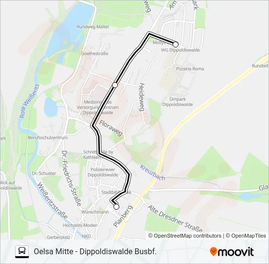 376 Bus Line Map