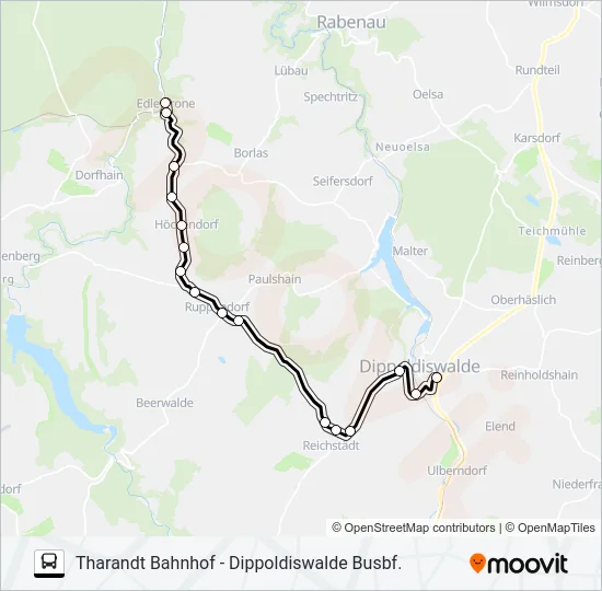 382 Bus Line Map