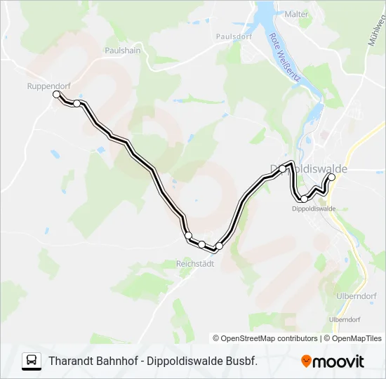 382 Bus Line Map
