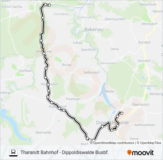 382 Bus Line Map