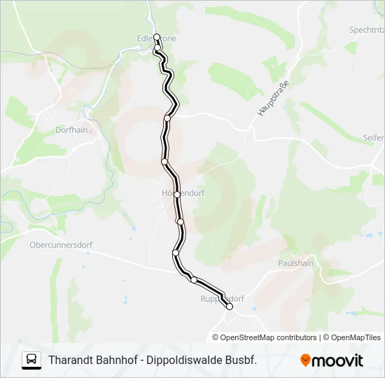 382 Bus Line Map