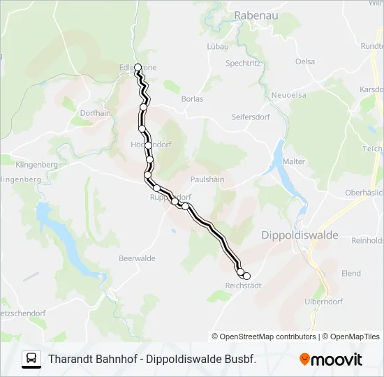 382 Bus Line Map