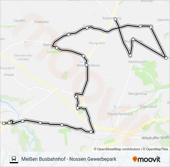 412 Bus Line Map