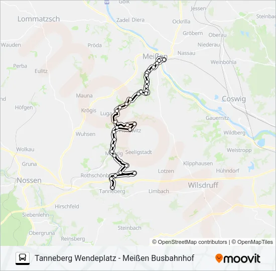 413 Bus Line Map