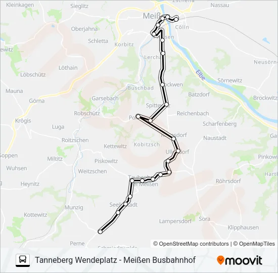 414 Bus Line Map