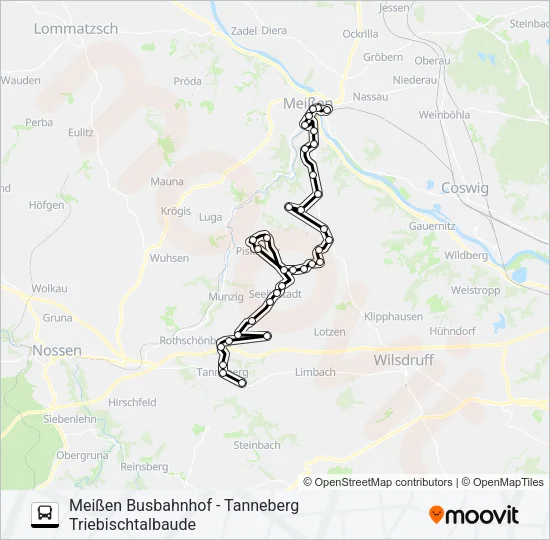 414 Bus Line Map