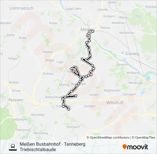 414 Bus Line Map