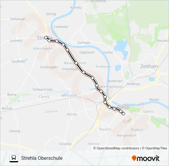 433 Bus Line Map