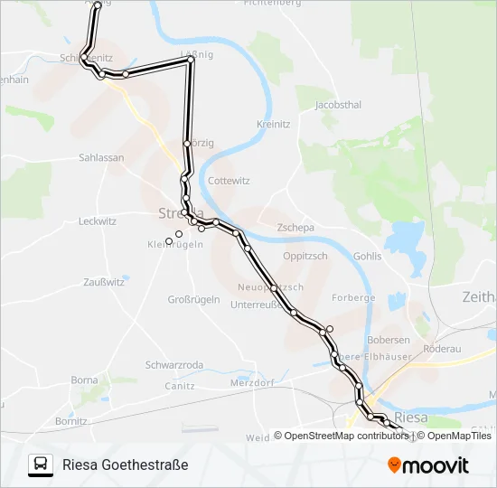 433 Bus Line Map