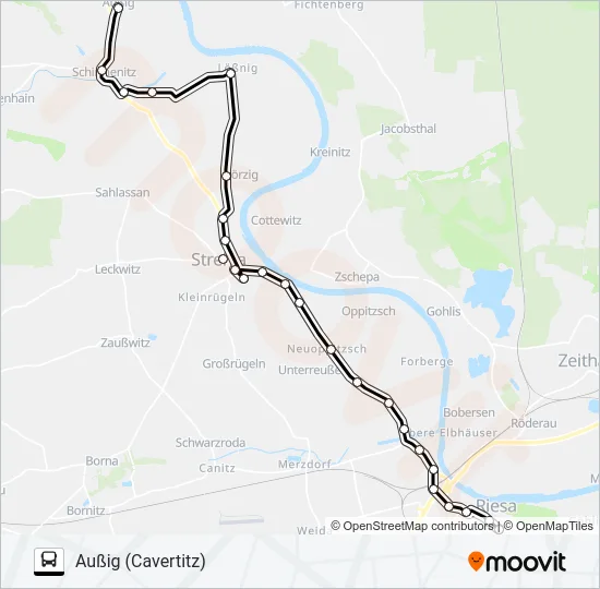 433 Bus Line Map