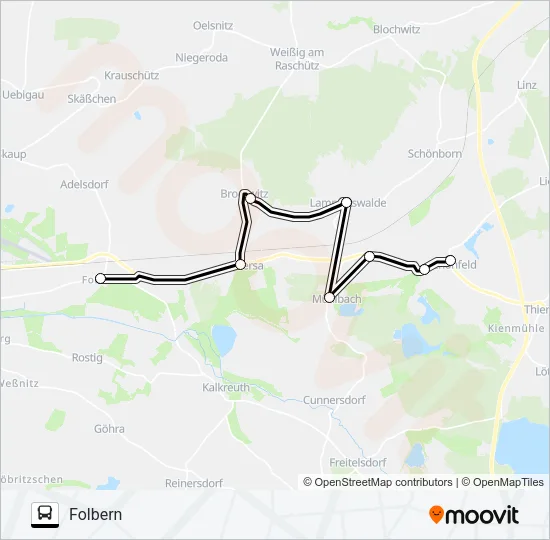455 Bus Line Map