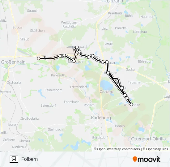 456 Bus Line Map