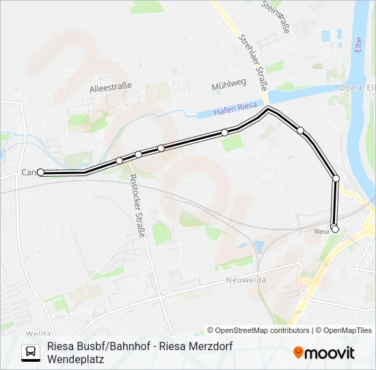 C (RIESA) Bus Line Map