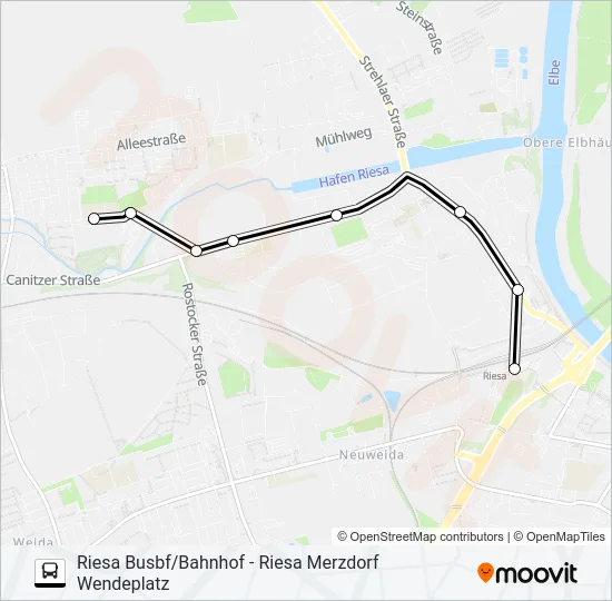 C (RIESA) Bus Line Map
