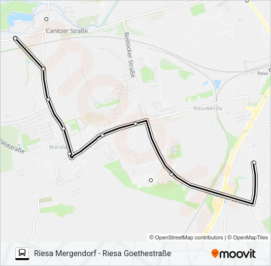 A1 (RIESA) Bus Line Map