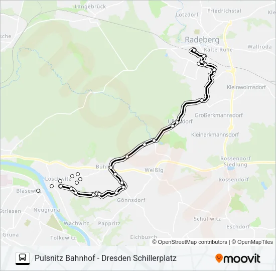 521 Bus Line Map