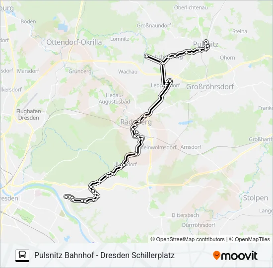 521 Bus Line Map