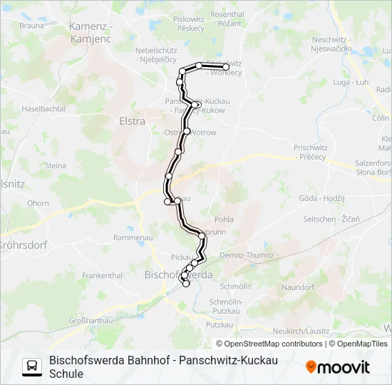 Автобус 739: карта маршрута