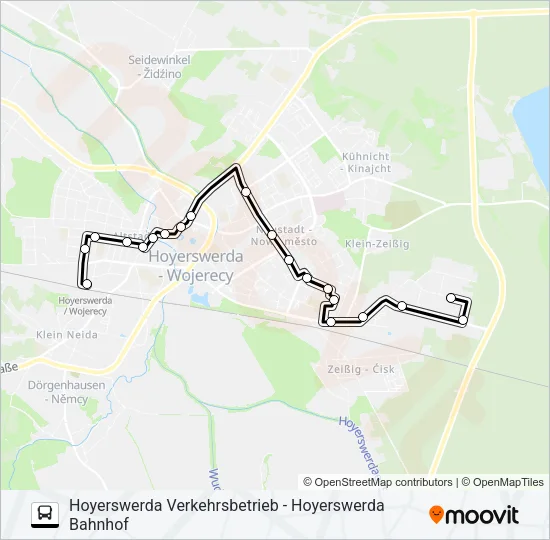 2 (HOYERSWERDA) Bus Line Map