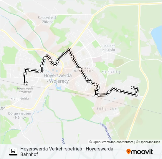 2 (HOYERSWERDA) Bus Line Map