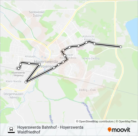 Автобус 3 (HOYERSWERDA): карта маршрута