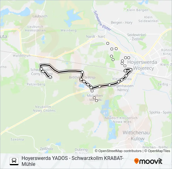 Автобус 5 (HOYERSWERDA): карта маршрута