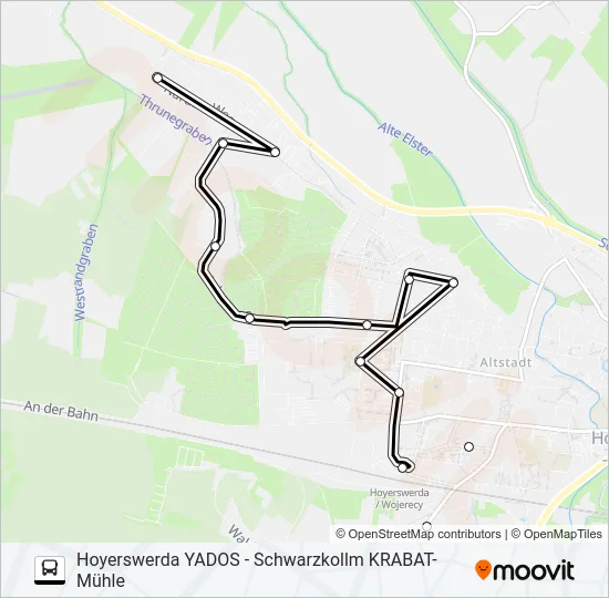 Автобус 5 (HOYERSWERDA): карта маршрута