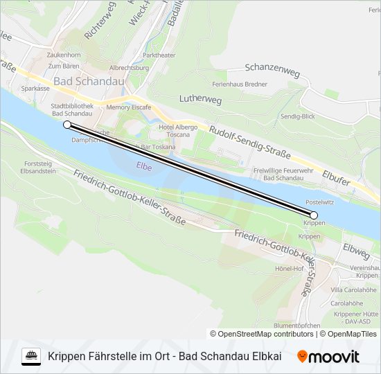 Паром F 4: карта маршрута